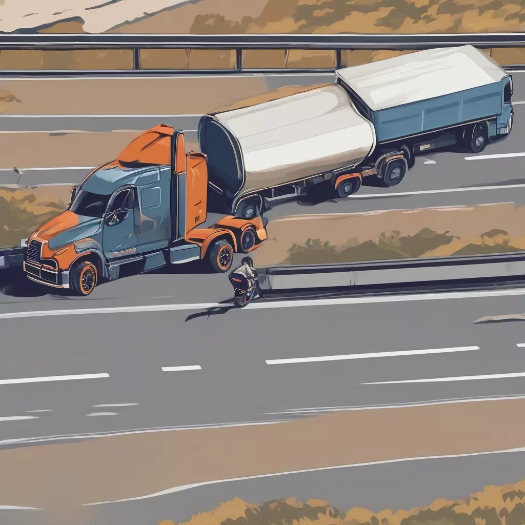 Truck driver driving a truck