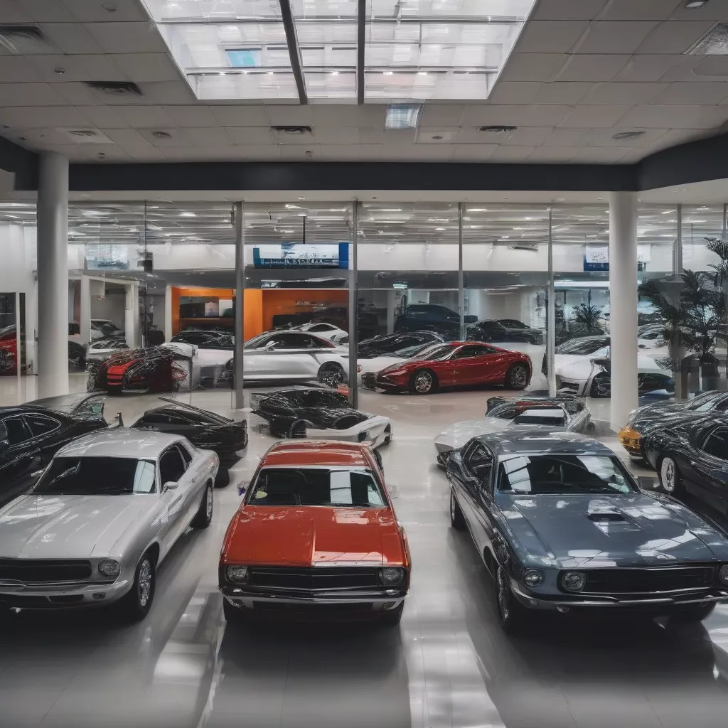 Auto in esposizione presso la concessionaria