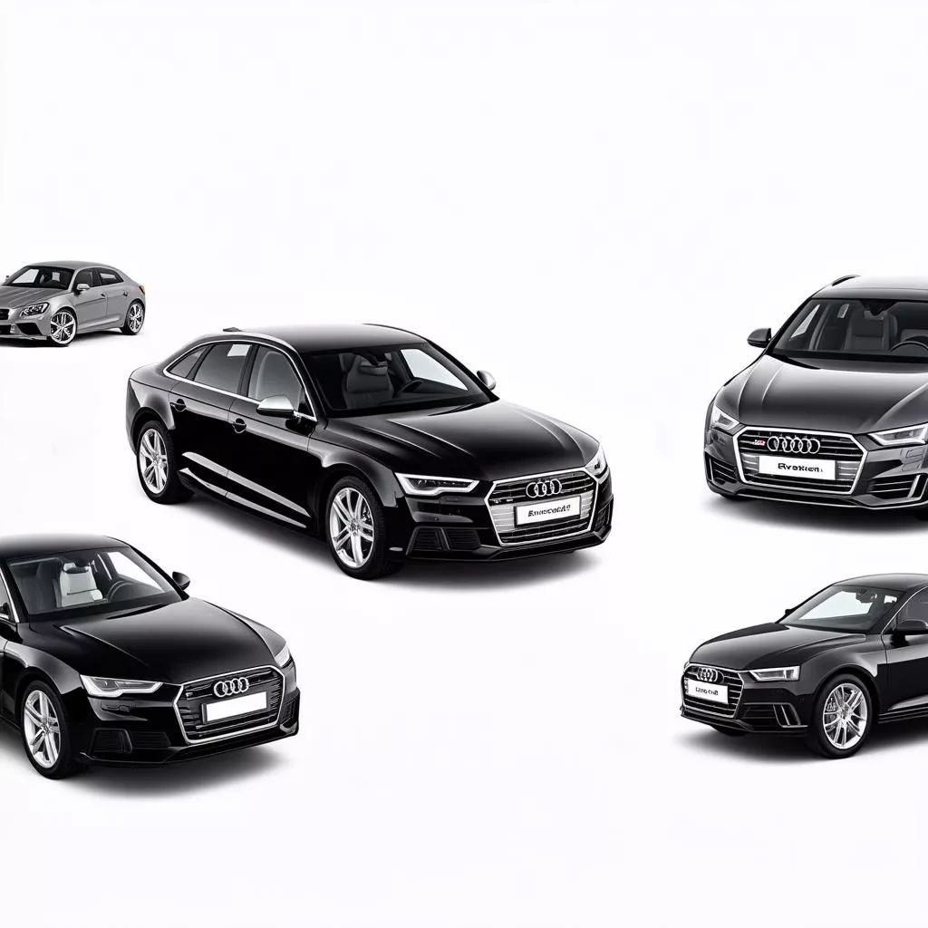 Various Audi car models