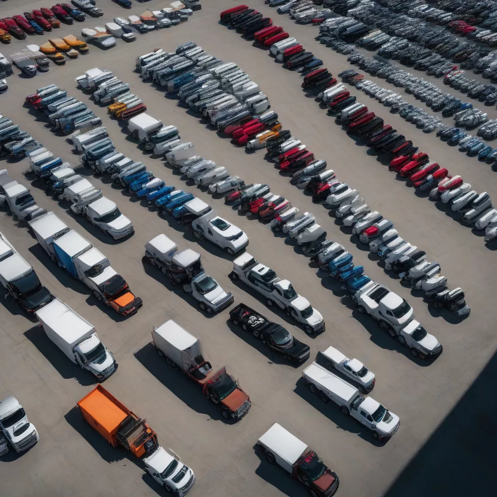 Vari modelli di camion