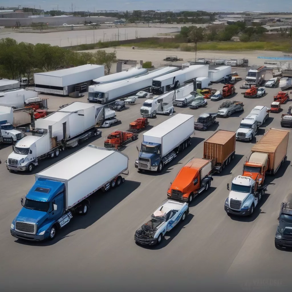 Vari modelli di camion