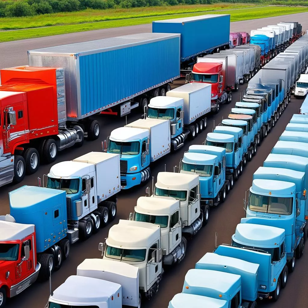 Verschiedene LKW-Modelle