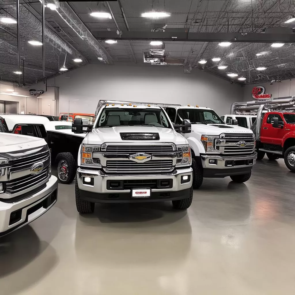 Các Dòng Xe Tải Được Bày Bán Tại Showroom