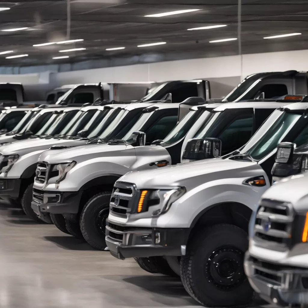 Différents types de camions modernes