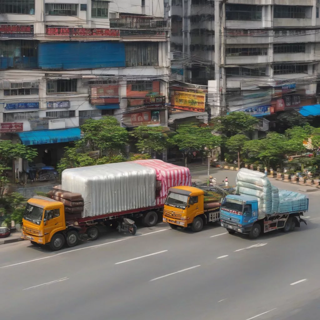 Diverse range of trucks at Xe Tai Ha Noi dealership