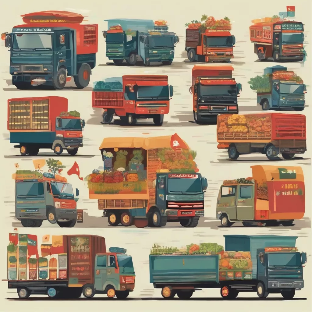 Various Truck Brands in Hanoi