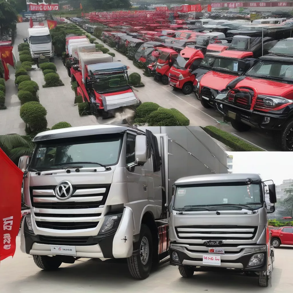 Various truck models in Hanoi