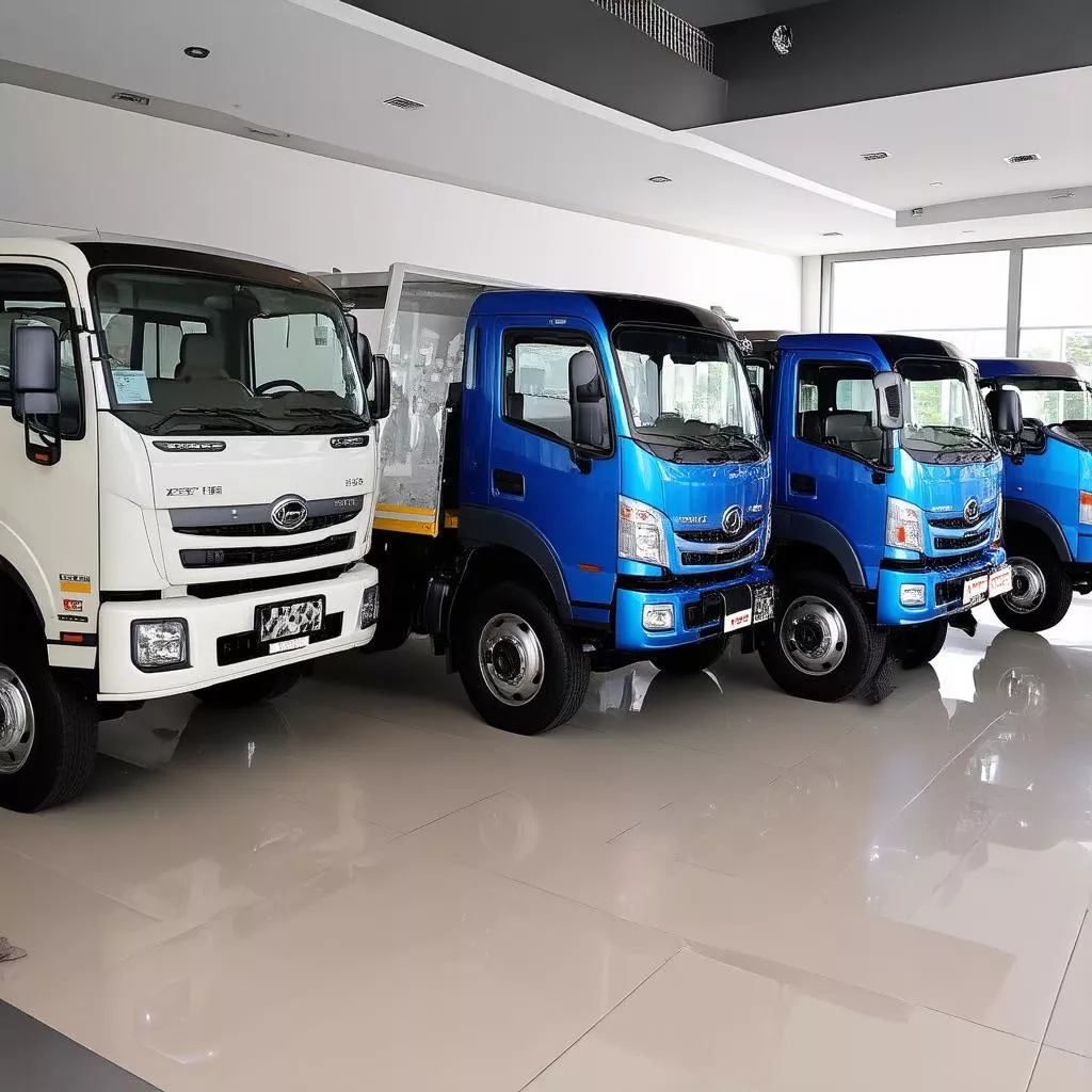 Various truck models in Hanoi