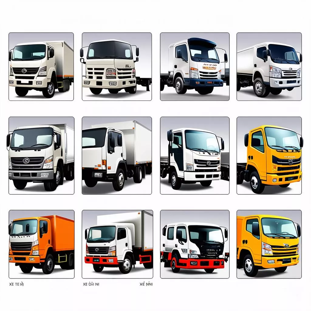 Các dòng xe tải tại XE TẢI HÀ NỘI
