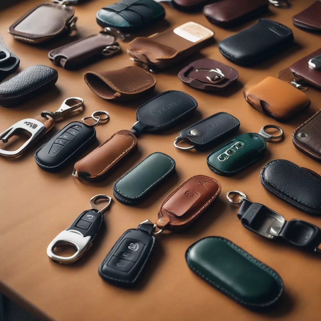 Various modern car key fob covers