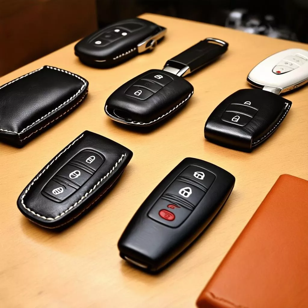 Vari modelli di custodie per chiavi auto