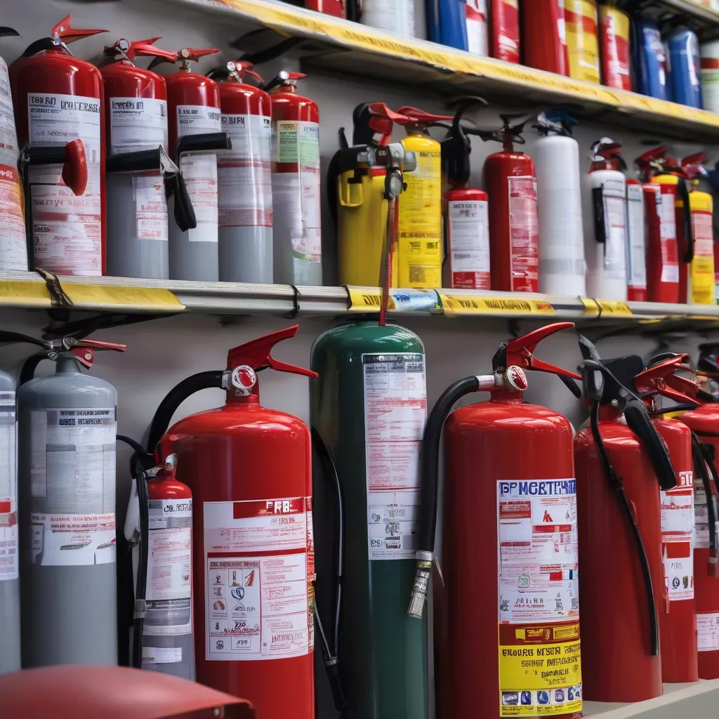 Diferentes tipos de extintores