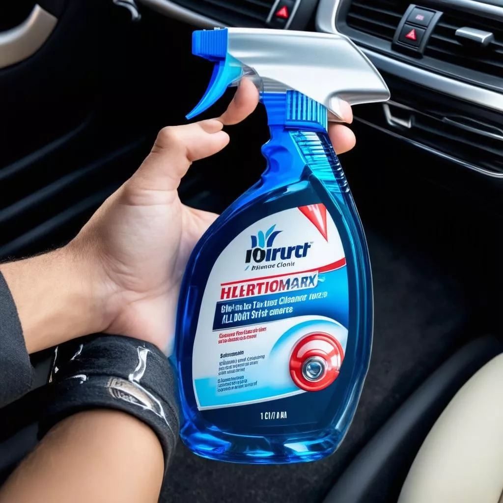 Tipos de sprays de limpeza para interiores de automóveis