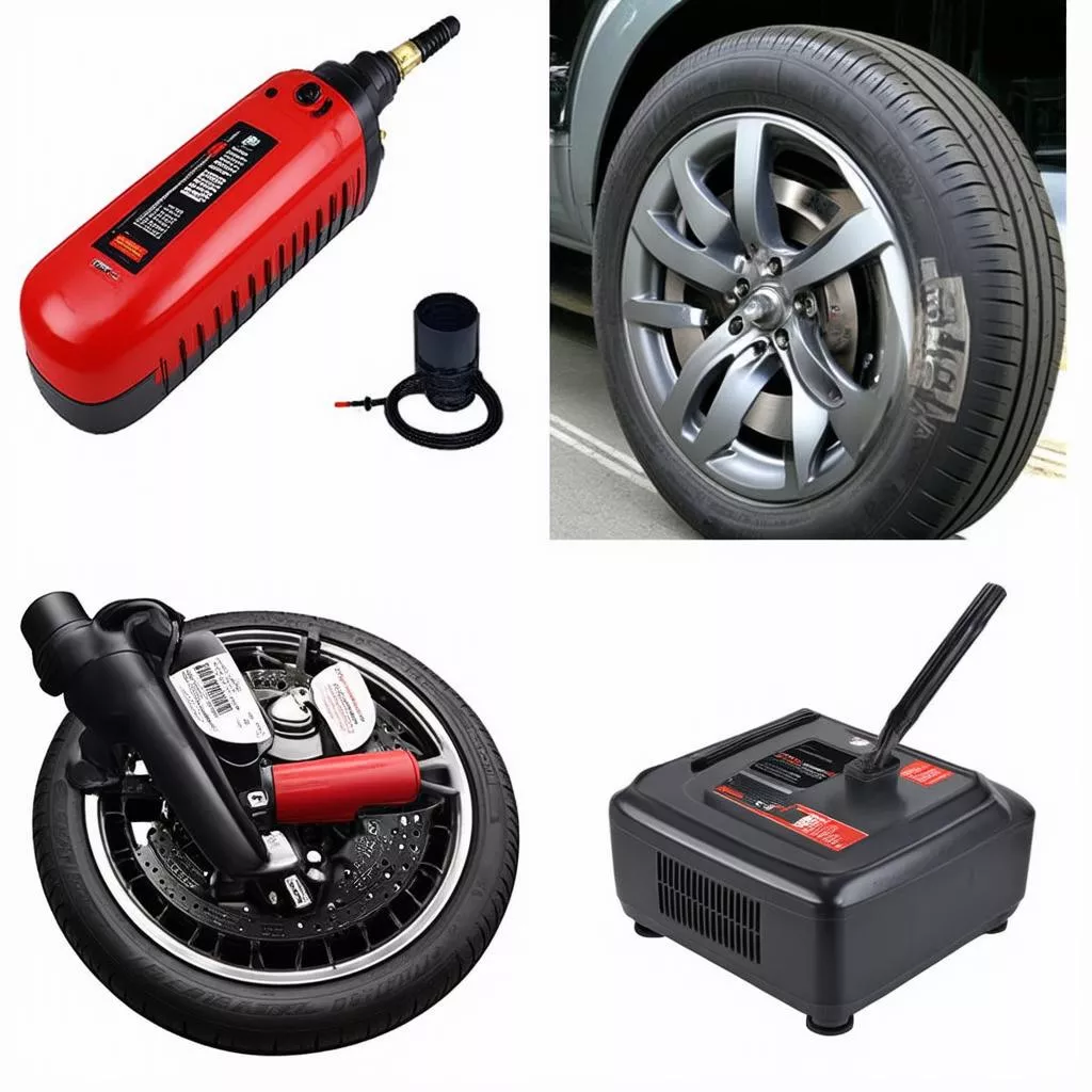 Various car tire inflators