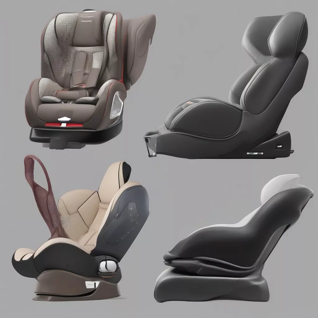 Various types of power car seats
