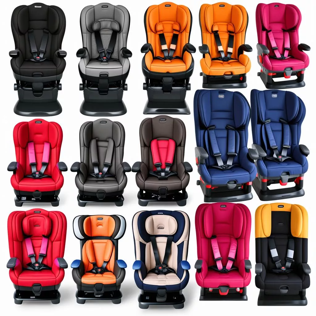 Các loại ghế trẻ em ngồi ô tô
