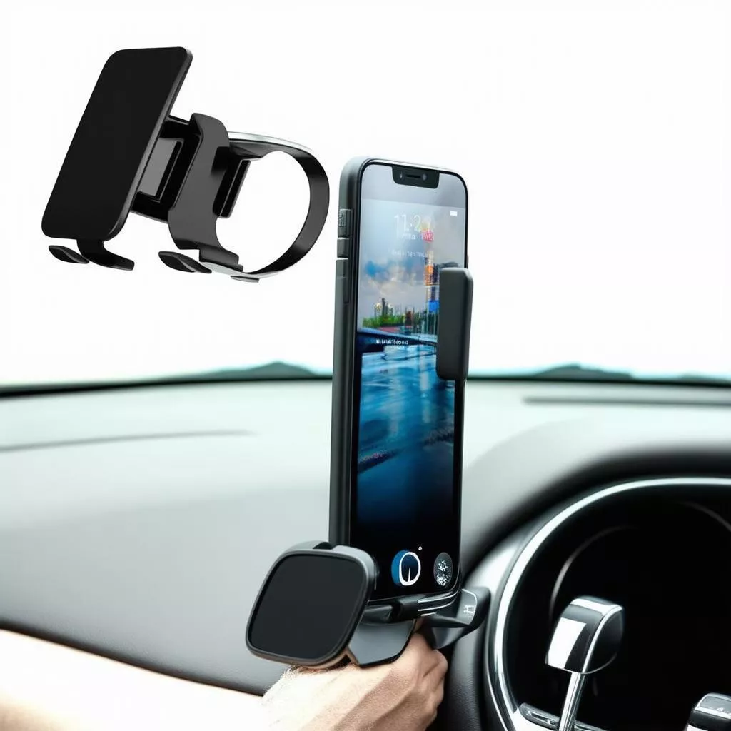 Various car phone mounts