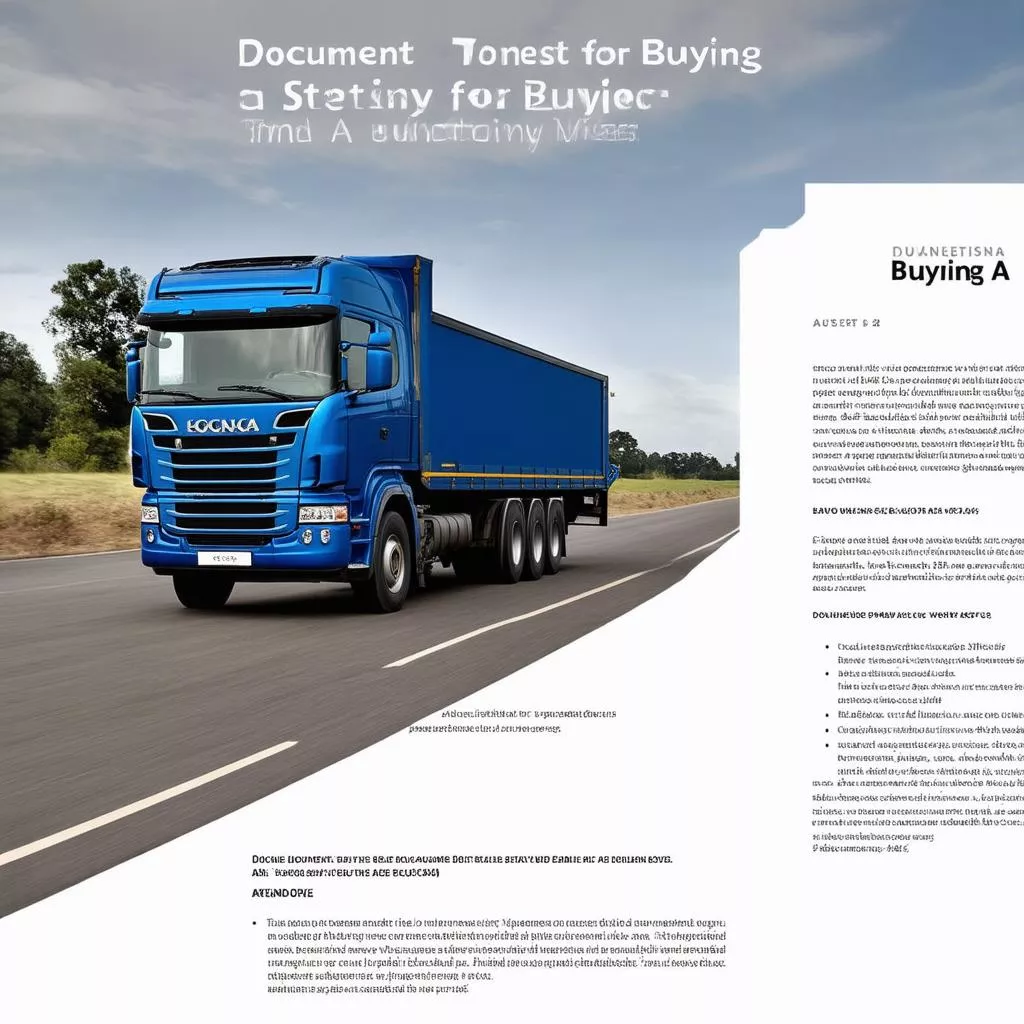 Documents nécessaires à l'achat d'un camion