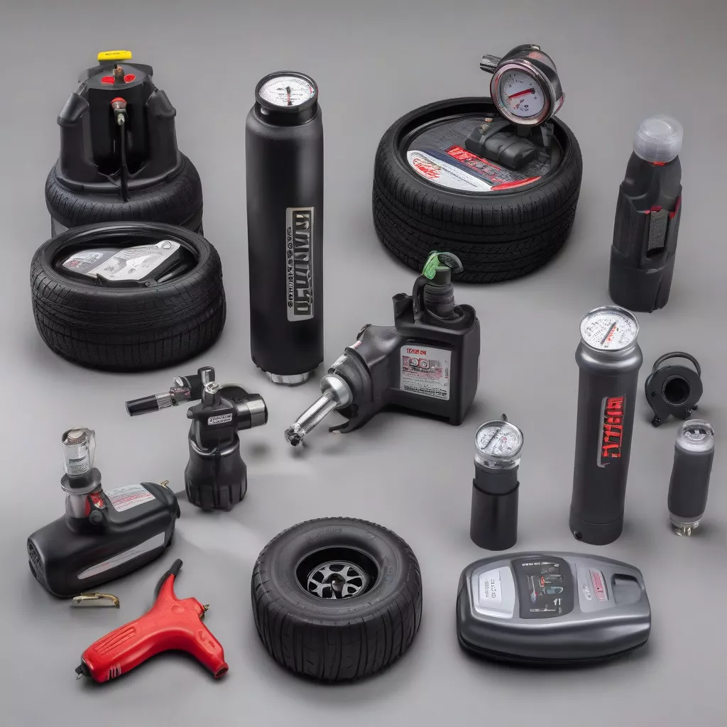 Various car tire inflators
