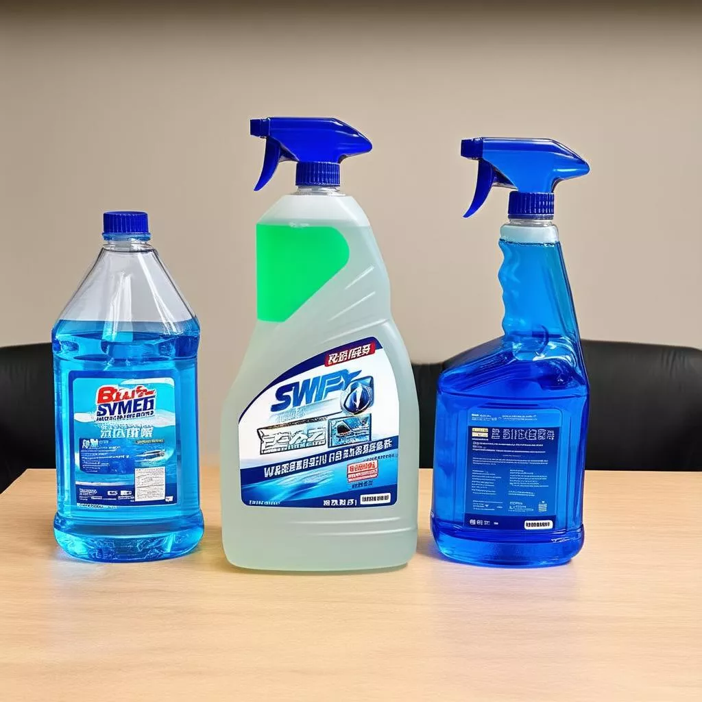 다양한 자동차 유리 세정제