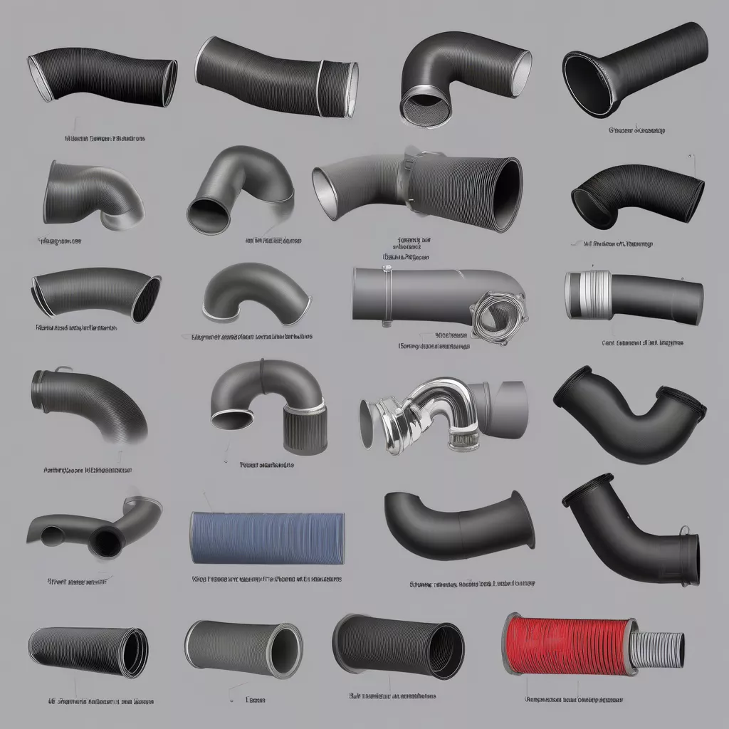 Different types of car air intake hoses