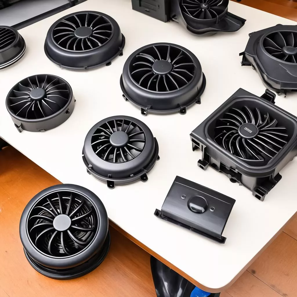 Various types of car ventilation fans