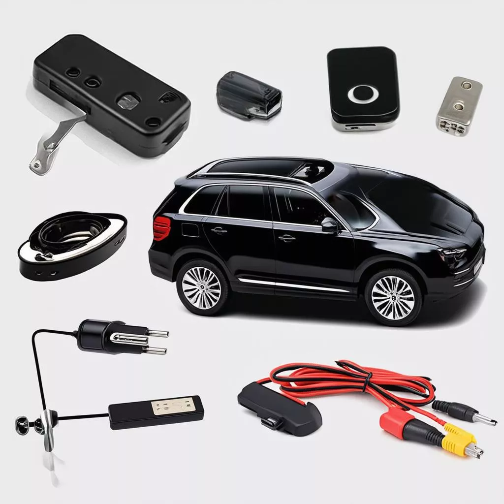 Various types of anti-theft devices for truck parts