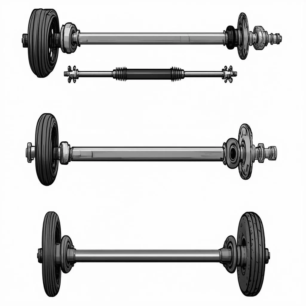 Hình ảnh minh họa các loại trục dẫn động