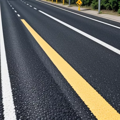 Types of yellow lane markings