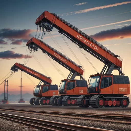 Various types of crane trucks