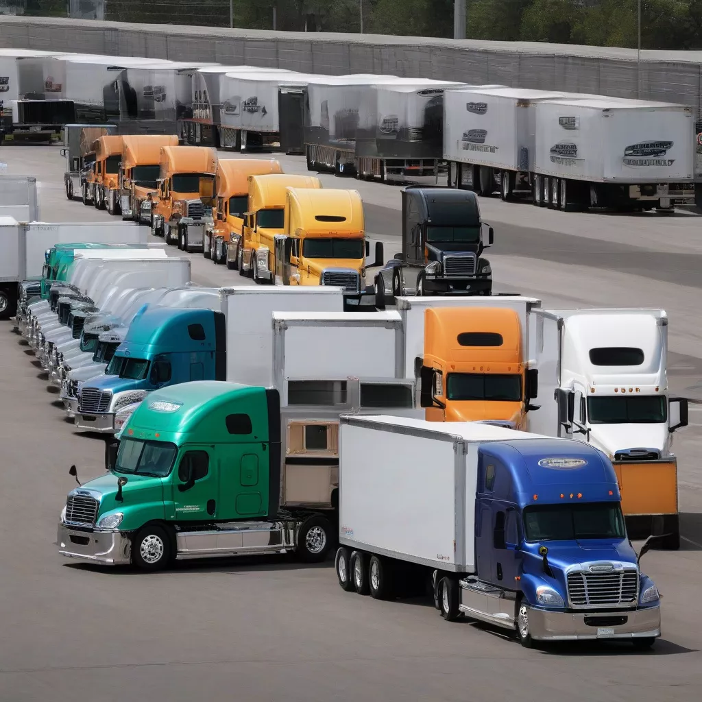 Various Freightliner tractor truck models