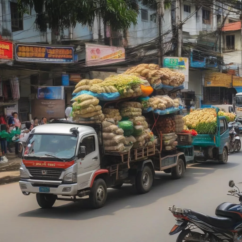 Different types of trucks in Vietnam
