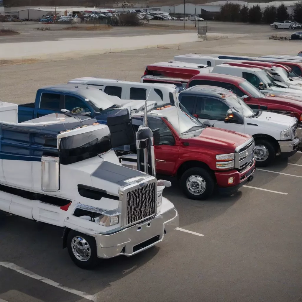 Various types of trucks