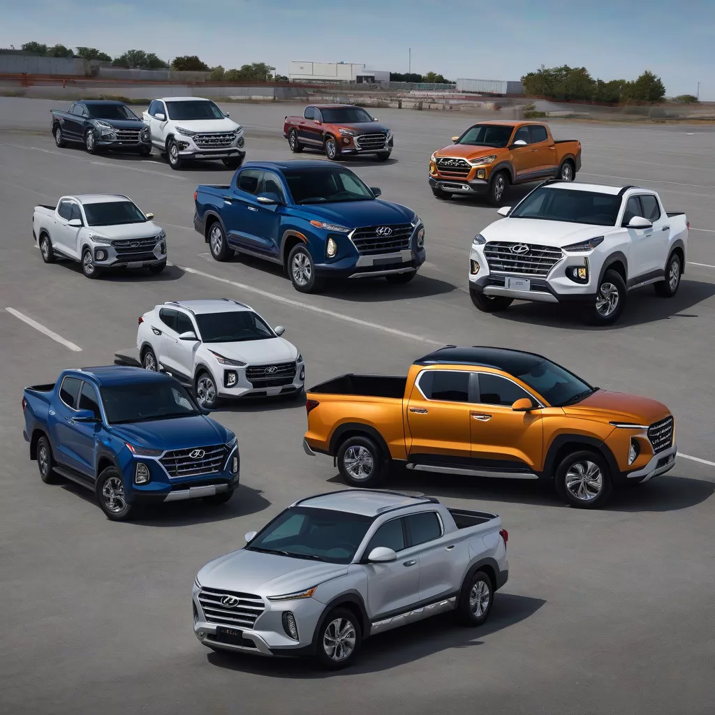 Various Hyundai trucks