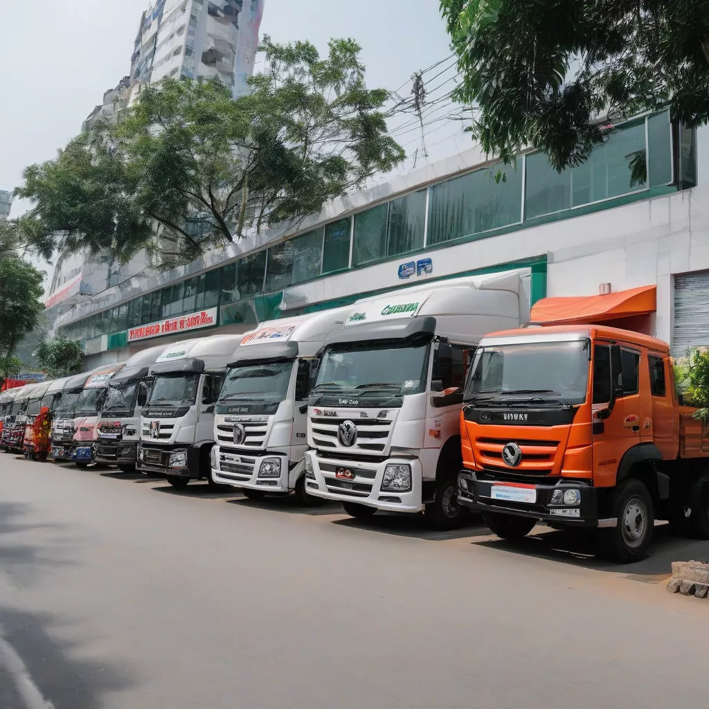 Variedade de camiões disponíveis na Xe Tải Hà Nội