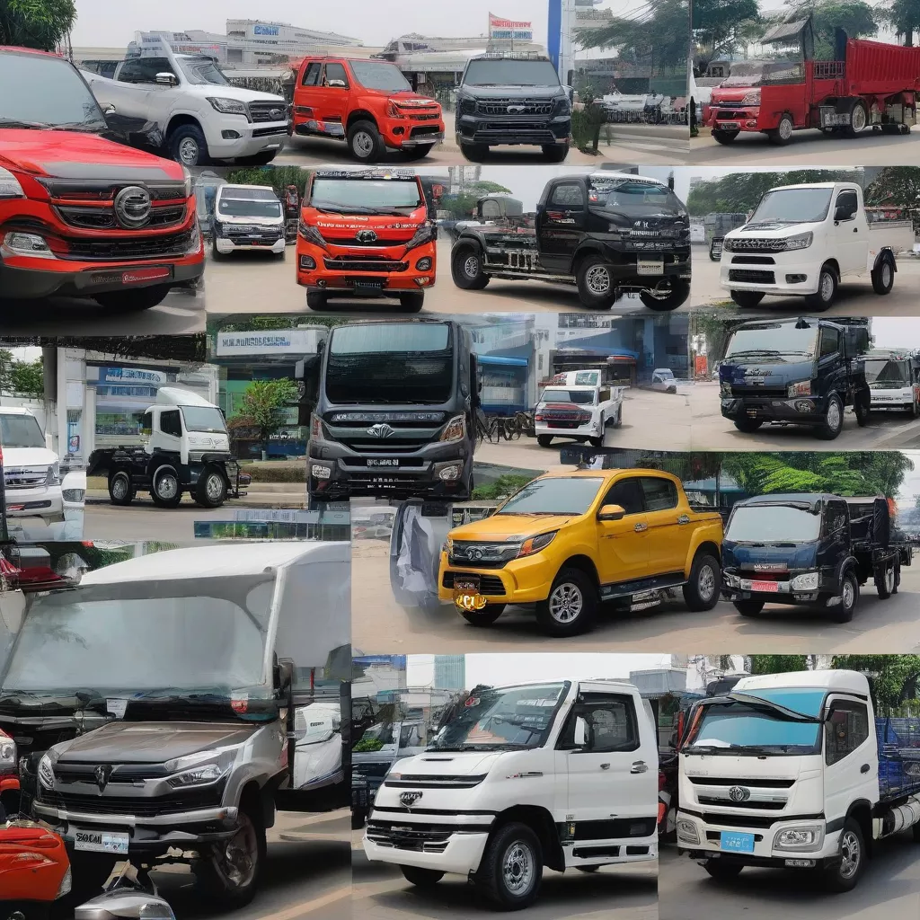 Vari tipi di camion ad Hanoi