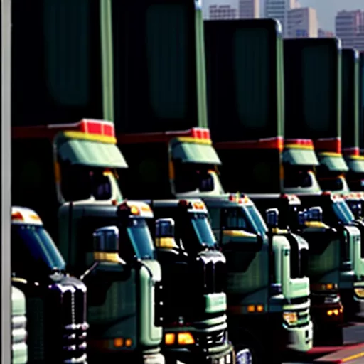 ज़े ताई हा नोई में विभिन्न प्रकार के ट्रक