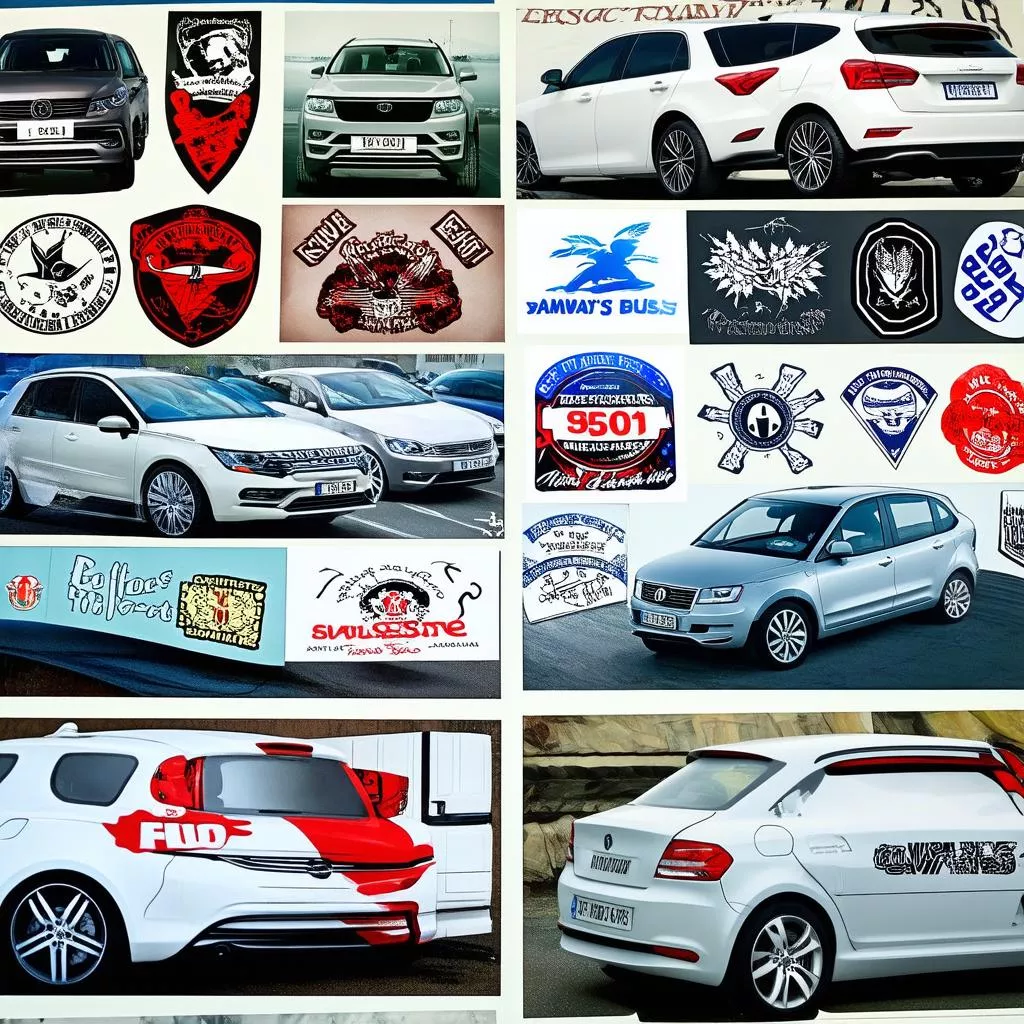 Various attractive truck sticker designs