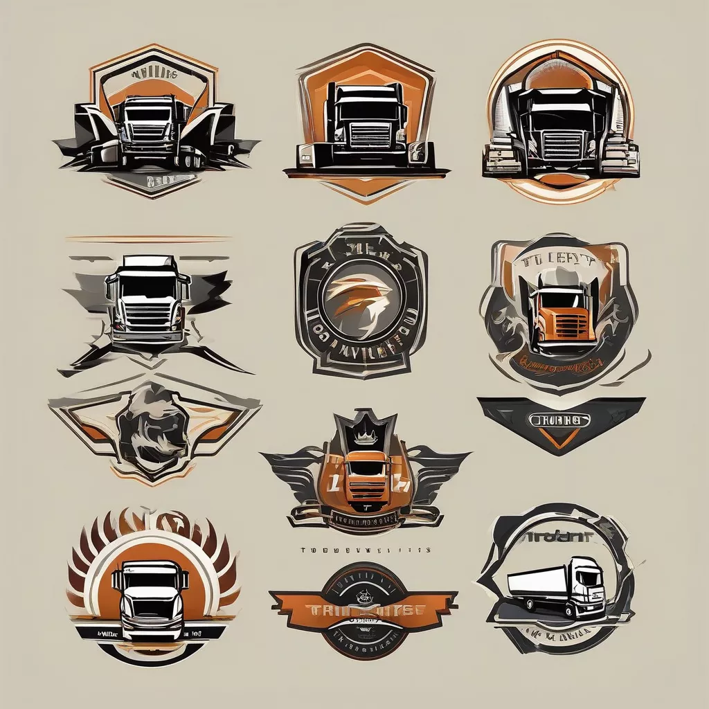 Unique truck logo design examples