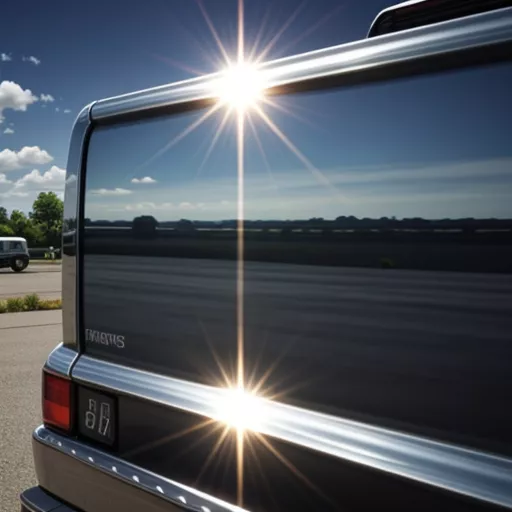 Cản sau xe tải bằng inox sáng bóng