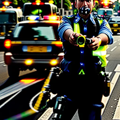 Cảnh Sát Giao Thông Sử Dụng Máy Bắn Tốc Độ