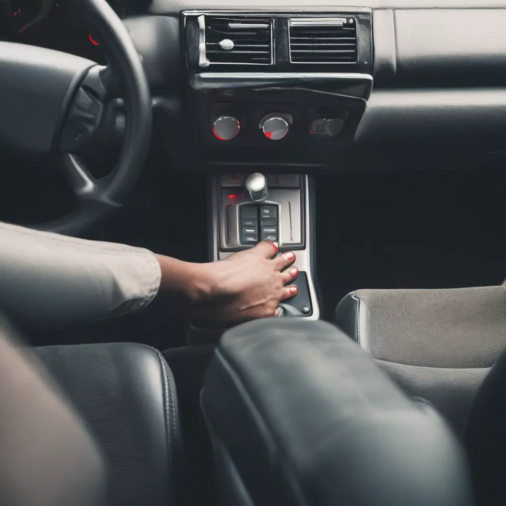 Brake pedal in a car
