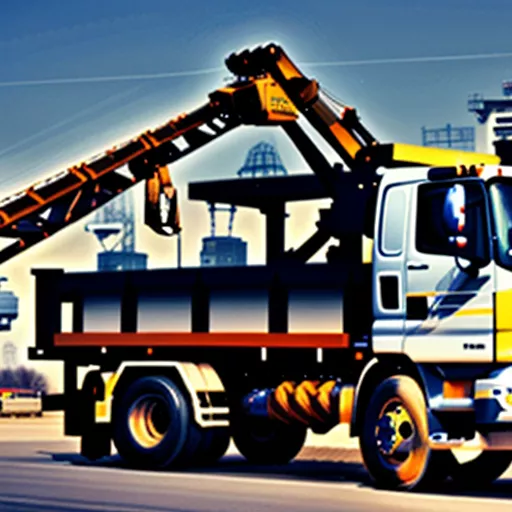 Expert inspecting a truck-mounted crane