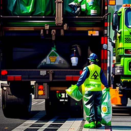 Công Nhân Vệ Sinh Thu Gom Rác