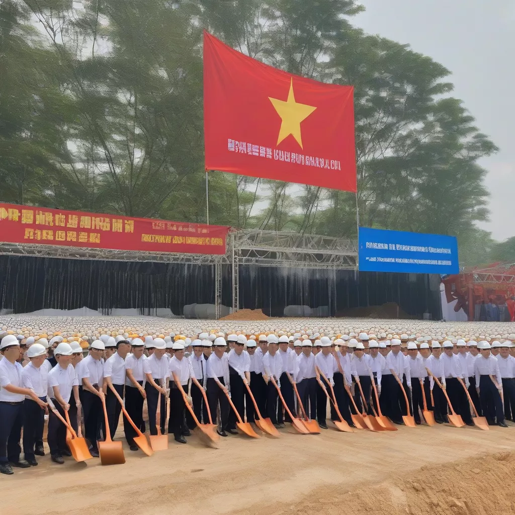 Quang Ngai Automobile Joint Stock Company holds groundbreaking ceremony for new factory
