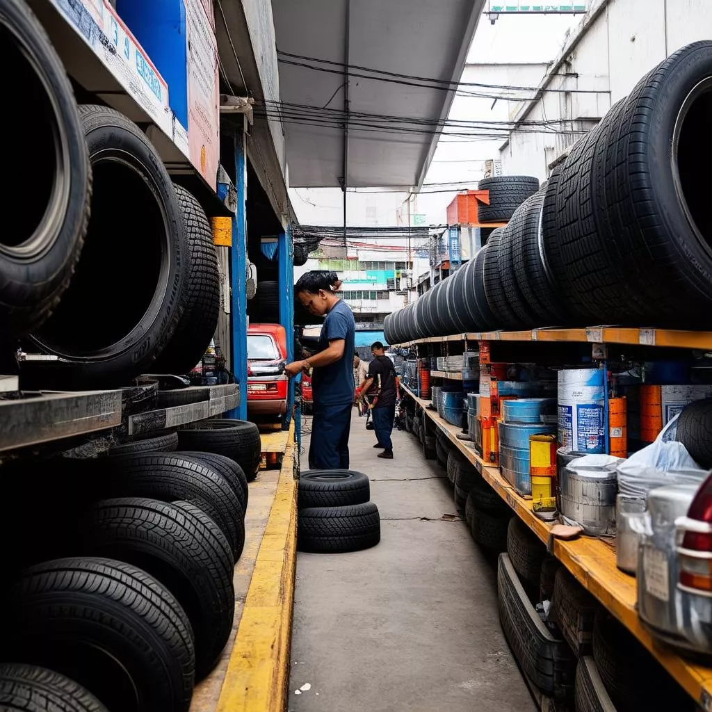 Cửa hàng lốp xe tải