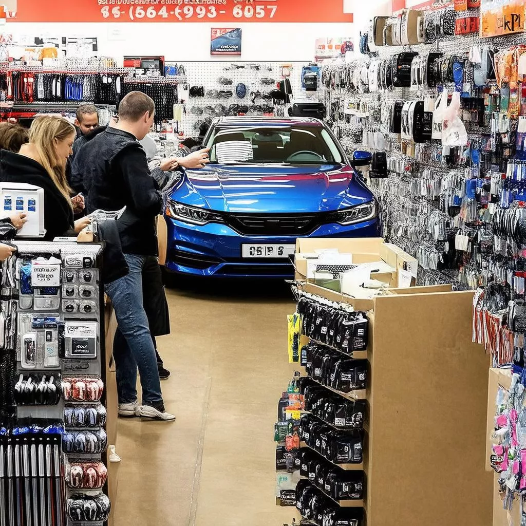 कार एक्सेसरीज़ की दुकान