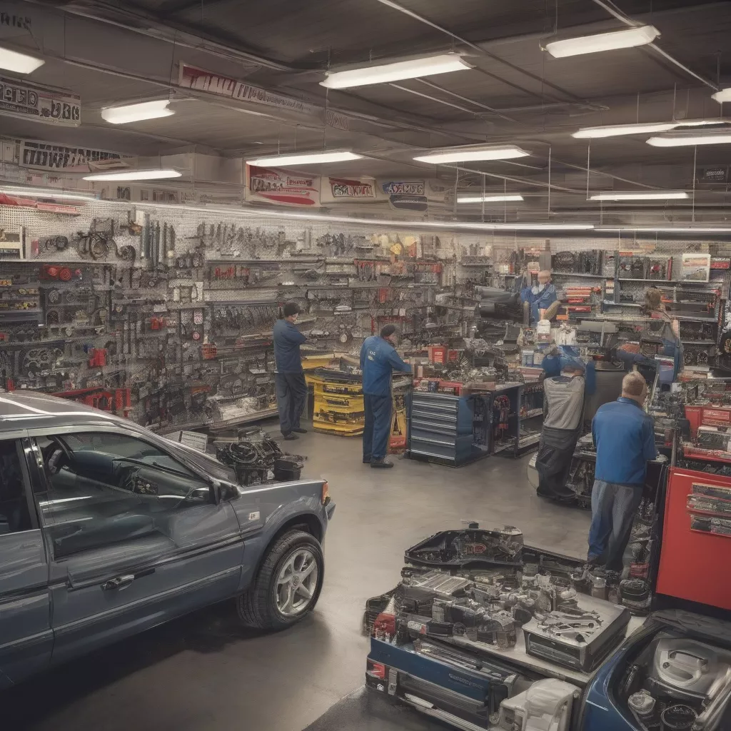 कार स्पेयर पार्ट्स की दुकान