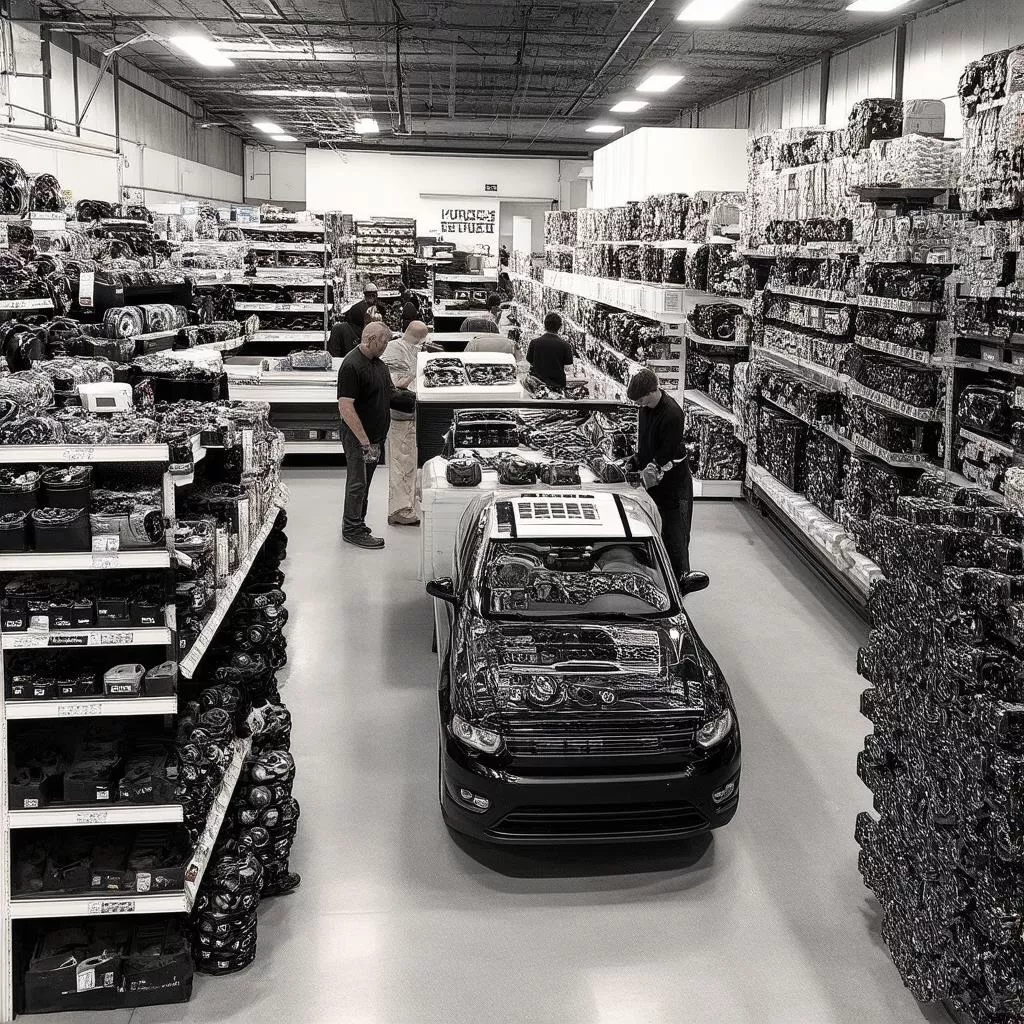 Auto parts store storefront