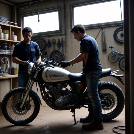 오토바이 수리점 이미지